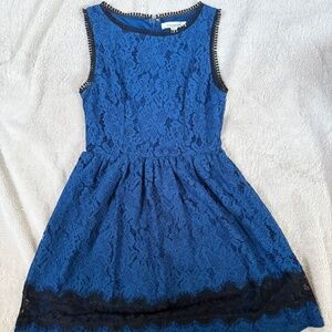 Francescas Blue Lace Mini Dress